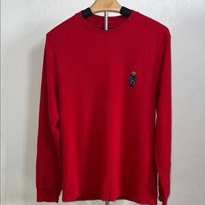 Polo RALPH LAUREN Men's Shirt Polo Bear Waffle Knit Thermal Long Sleeve